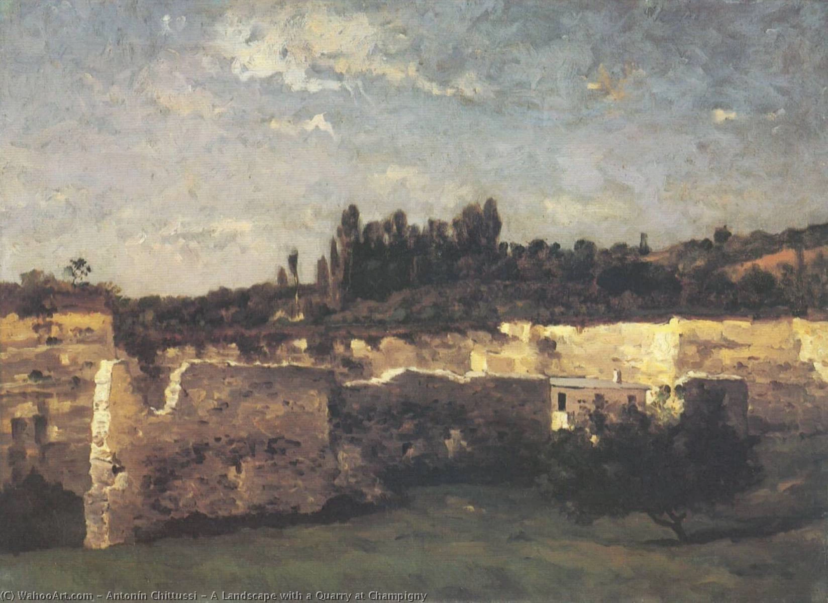 Un paesaggio con una cava a Champigny